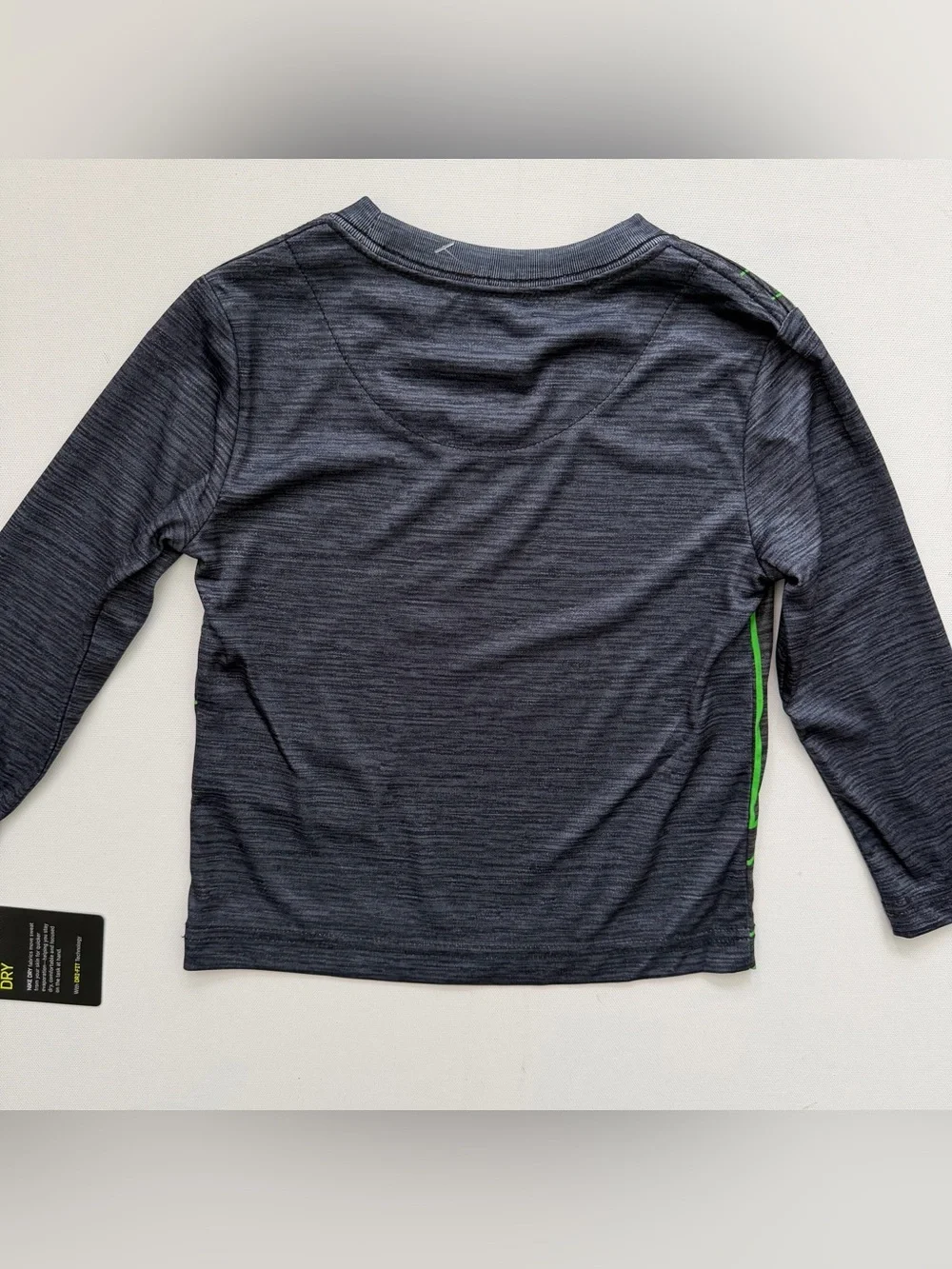 Nike Black & Green Dr Fit Logo Long Sleeve Tee Size 2T